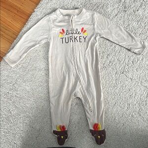 Old Navy Little Turkey One Piece - Cream and Brown